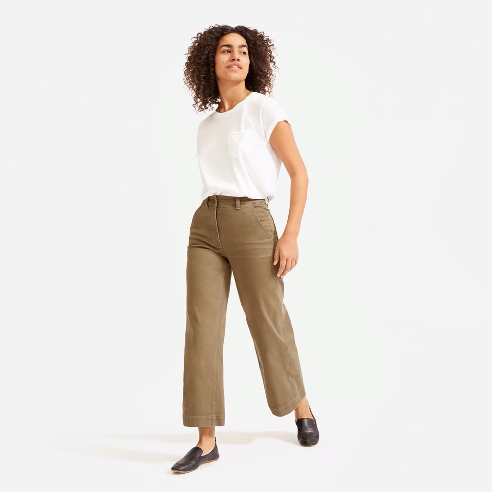 Scotch & Soda Wide Leg Khaki Pant Size 1